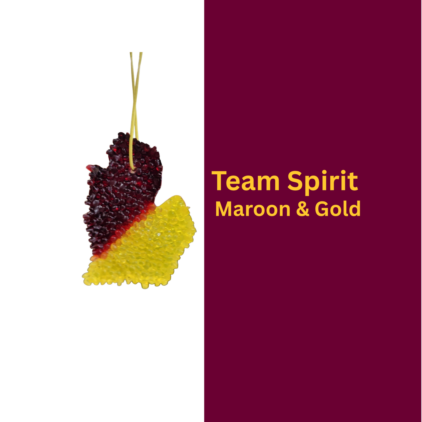 Team Spirit Maroon & Gold - Michigan Mitten Air Freshener