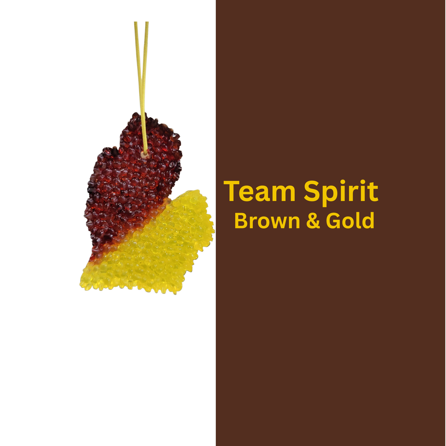 Team Spirit Brown & Gold Michigan Mitten Air Freshener