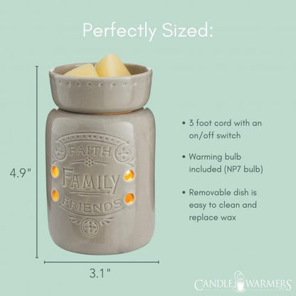 Faith, Family, Friends - Midsize Fragrance Warmer