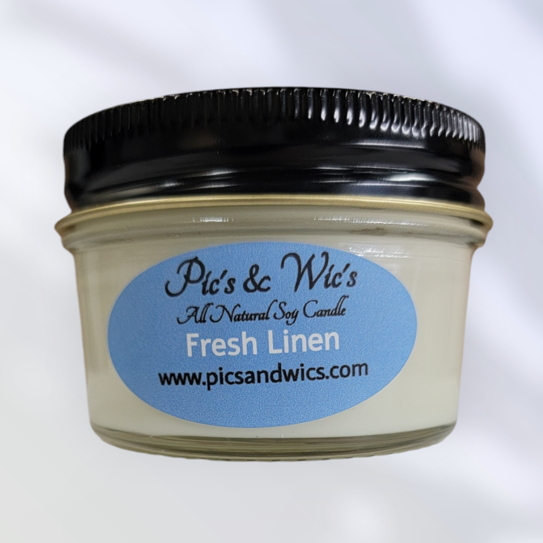 Fresh Linen Soy Candle Pic's & Wic's